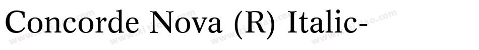 Concorde Nova (R) Italic字体转换
